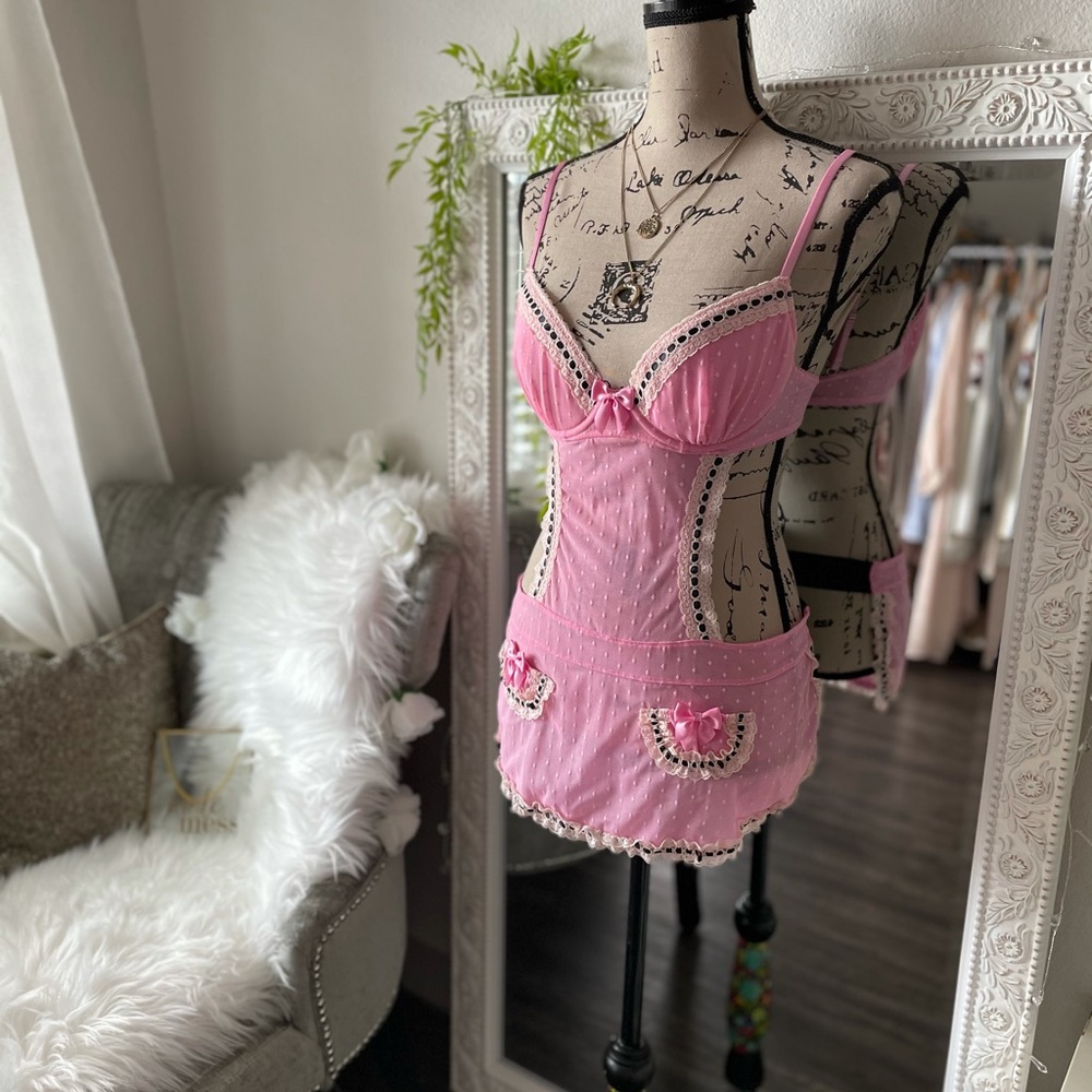 Victoria Secret Pink Babydoll Lingerie 34C